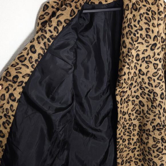 Ellison Women’s Leopard Print Coat Mobwife Statement Vintage Inspired Glam L - Picture 6 of 10